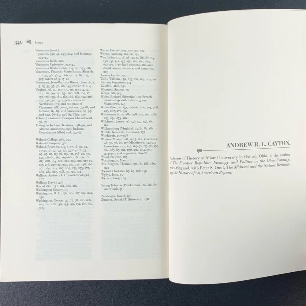 Frontier Indiana by Andrew R. L. Cayton. 1998.
